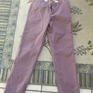 Men's Stafford Prep navy/red checked pants 30x30